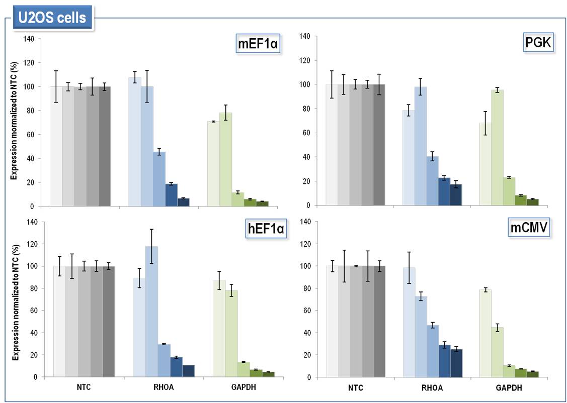 Induction of SMARTvector Inducible Lentiviral shRNA expression in a cancer cell line is robust and tightly controllable in a doxycycline dose-dependent manner Induction of SMARTvector Inducible Lentiviral shRNA expression in a cancer cell line is robust and tightly controllable in a doxycycline dose-dependent manner